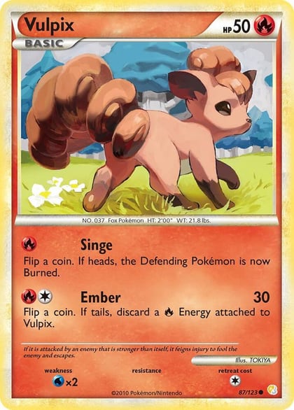 Vulpix, HeartGold SoulSilver 87/123