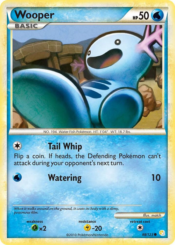 Wooper, HeartGold SoulSilver 88/123