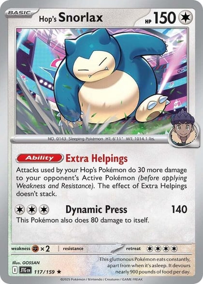 Hop's Snorlax, SV09: Journey Together 117/159