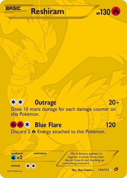 Reshiram (114 Full Art Secret Rare), Legendary Treasures 114/113