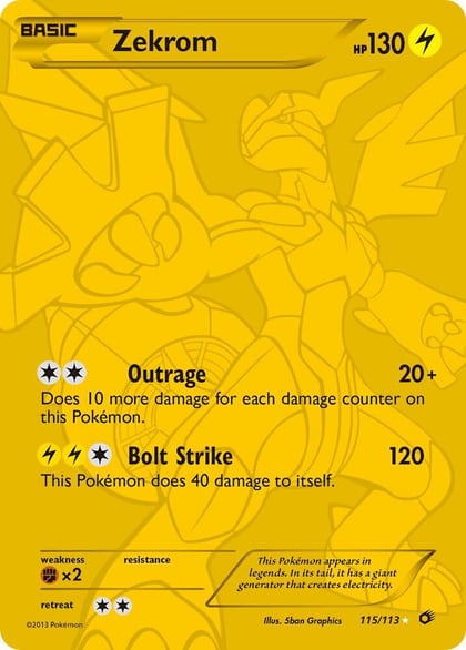 Zekrom (115 Full Art Secret Rare), Legendary Treasures 115/113