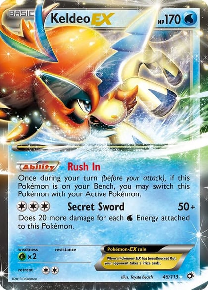 Keldeo EX, Legendary Treasures 45/113