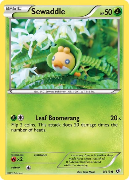 Sewaddle (9), Legendary Treasures 9/113