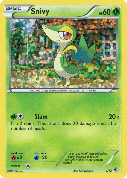 Snivy - 1/12, McDonald's Promos 2011 001/012