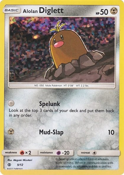 Alolan Diglett - 9/12, McDonald's Promos 2017 009/012