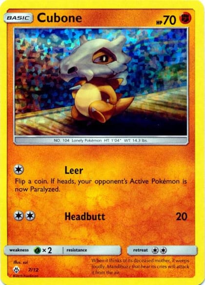 Cubone - 7/12, McDonald's Promos 2018 007/012