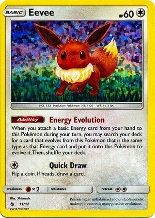 Eevee - 11/12, McDonald's Promos 2018 011/012