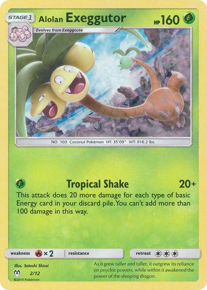 Alolan Exeggutor - 2/12, McDonald's Promos 2019 002/012