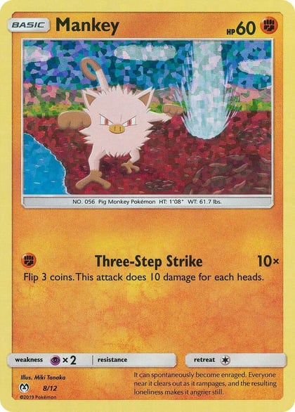 Mankey - 8/12, McDonald's Promos 2019 008/012