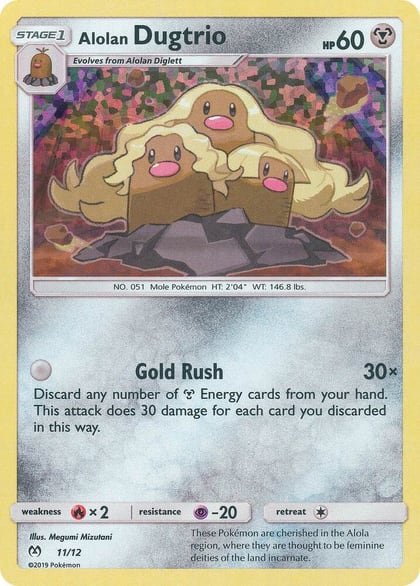 Alolan Dugtrio - 11/12, McDonald's Promos 2019 011/012
