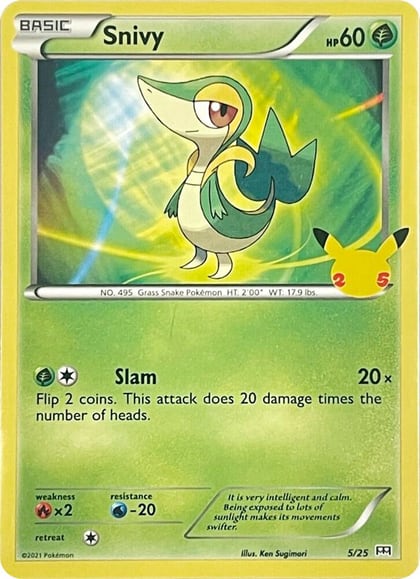 Snivy - 5/25, McDonald's 25th Anniversary Promos 005/025