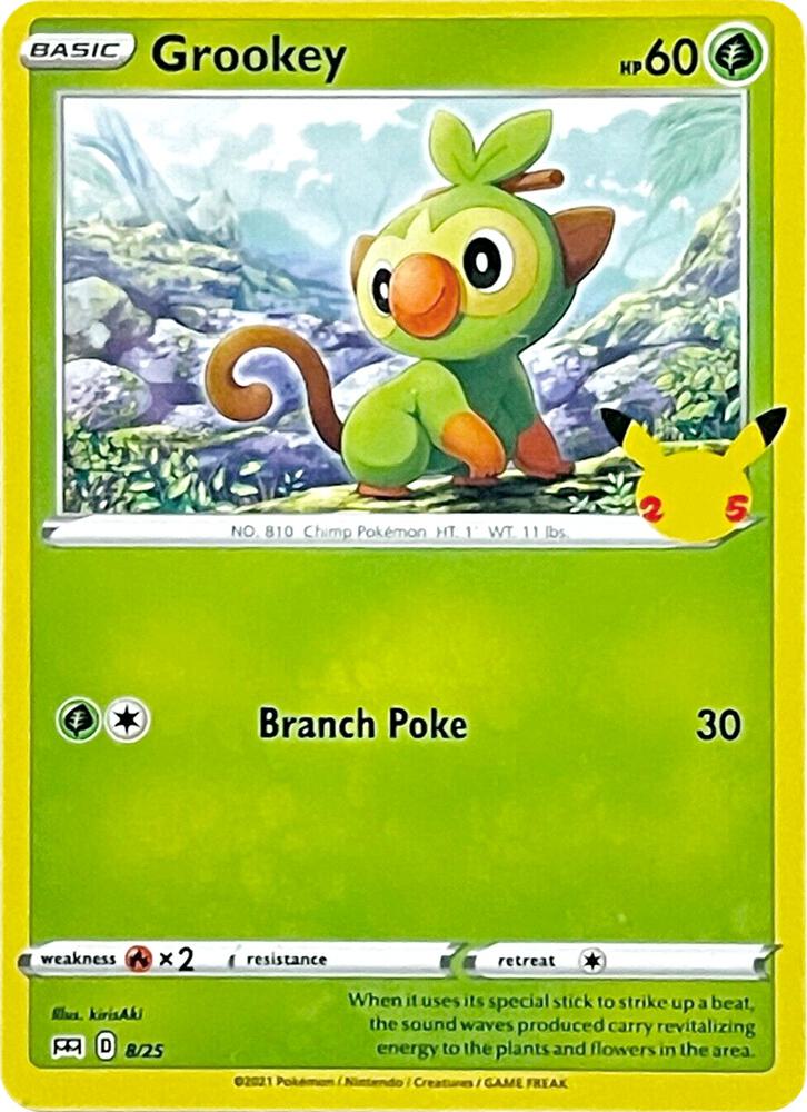 Grookey - 8/25, McDonald's 25th Anniversary Promos 008/025