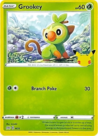 Grookey - 8/25, McDonald's 25th Anniversary Promos 008/025