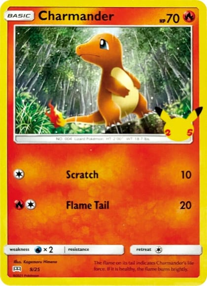 Charmander - 9/25, McDonald's 25th Anniversary Promos 009/025