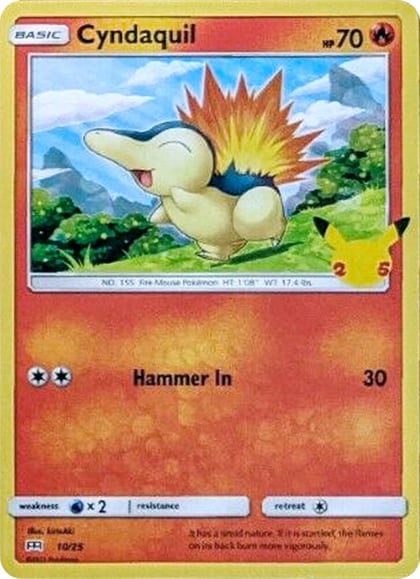 Cyndaquil - 10/25, McDonald's 25th Anniversary Promos 010/025