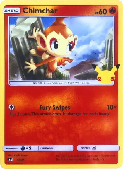 Chimchar - 12/25, McDonald's 25th Anniversary Promos 012/025