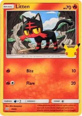 Litten - 15/25, McDonald's 25th Anniversary Promos 015/025