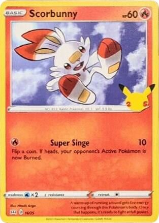 Scorbunny - 16/25, McDonald's 25th Anniversary Promos 016/025