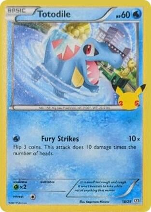 Totodile - 18/25, McDonald's 25th Anniversary Promos 018/025