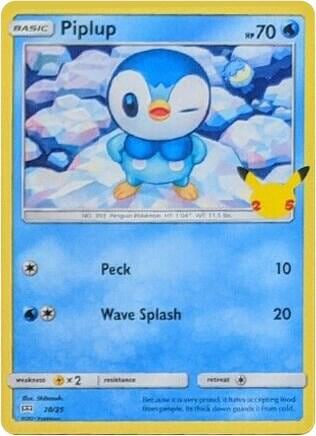 Piplup - 20/25, McDonald's 25th Anniversary Promos 020/025