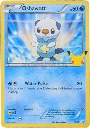 Oshawott - 21/25, McDonald's 25th Anniversary Promos 021/025