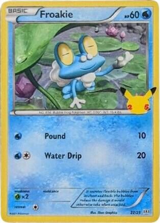 Froakie - 22/25, McDonald's 25th Anniversary Promos 022/025
