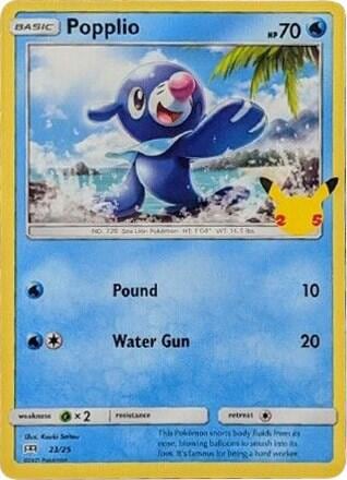 Popplio - 23/25, McDonald's 25th Anniversary Promos 023/025