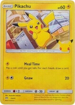 Pikachu - 25/25, McDonald's 25th Anniversary Promos 025/025