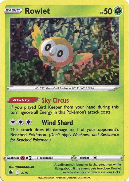 Rowlet - 2/15, McDonald's Promos 2022 002/015