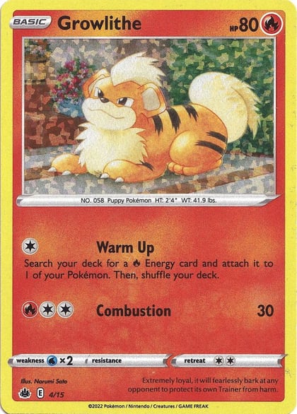 Growlithe - 4/15, McDonald's Promos 2022 004/015