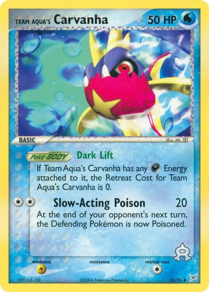 Team Aqua's Carvanha - 25/95, Team Magma vs Team Aqua 25/95