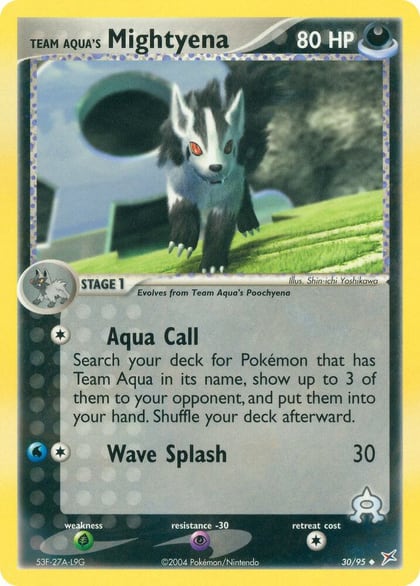 Team Aqua's Mightyena - 30/95, Team Magma vs Team Aqua 30/95