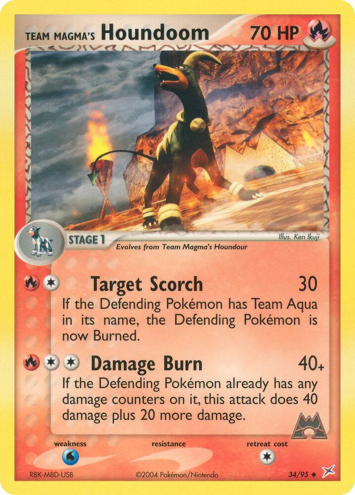 Team Magma's Houndoom - 34/95, Team Magma vs Team Aqua 34/95