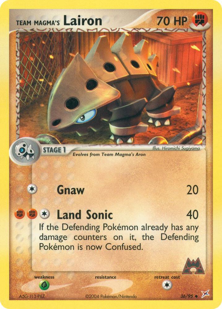 Team Magma's Lairon - 36/95, Team Magma vs Team Aqua 36/95