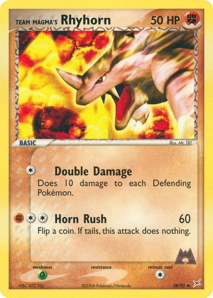 Team Magma's Rhyhorn - 38/95, Team Magma vs Team Aqua 38/95
