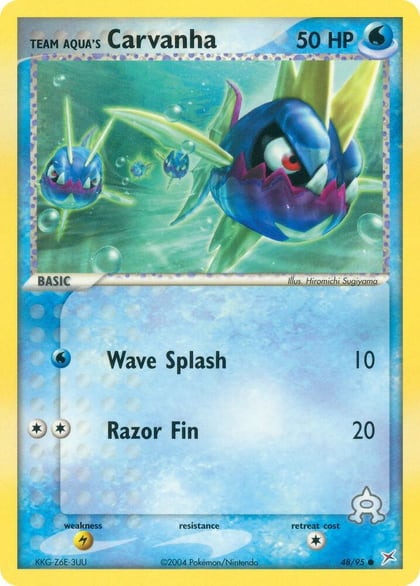 Team Aqua's Carvanha - 48/95, Team Magma vs Team Aqua 48/95