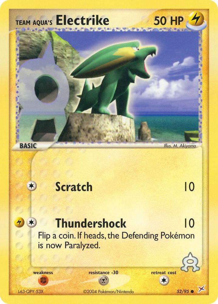 Team Aqua's Electrike - 52/95, Team Magma vs Team Aqua 52/95