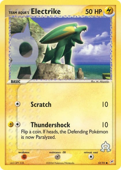 Team Aqua's Electrike - 52/95, Team Magma vs Team Aqua 52/95