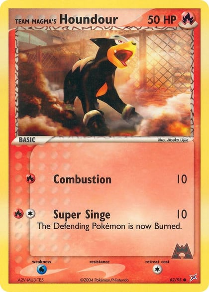 Team Magma's Houndour - 62/95, Team Magma vs Team Aqua 62/95