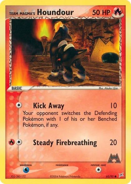 Team Magma's Houndour - 63/95, Team Magma vs Team Aqua 63/95
