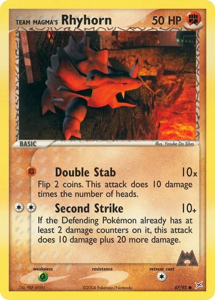 Team Magma's Rhyhorn - 67/95, Team Magma vs Team Aqua 67/95