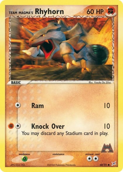 Team Magma's Rhyhorn - 68/95, Team Magma vs Team Aqua 68/95