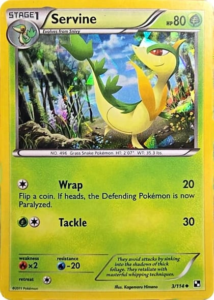 Servine - 3/114 (Cracked Ice Holo), Miscellaneous Cards & Products 003/114