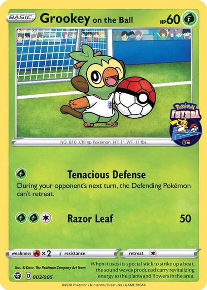 Grookey on the Ball - 003/005 (Pokemon Futsal), Miscellaneous Cards & Products 003/005