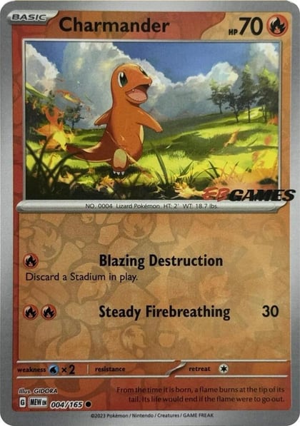 Charmander - 004/165 (EBGames Exclusive), Miscellaneous Cards & Products 004/165