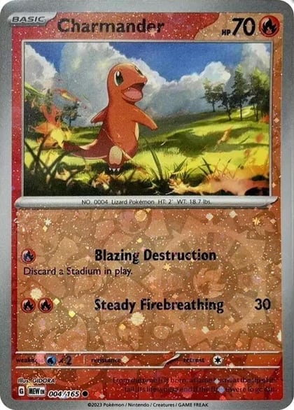 Charmander - 004/165 (Reverse Cosmos Holo) (Costco Exclusive), Miscellaneous Cards & Products 004/165