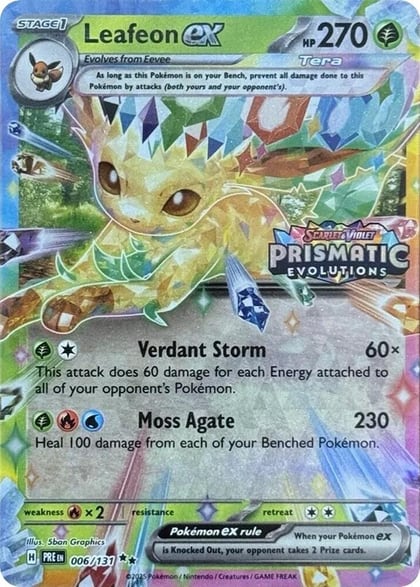 Leafeon ex - 006/131 (Prismatic Evolutions Stamp), Miscellaneous Cards & Products 006/131