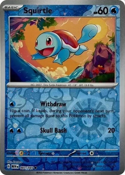 Squirtle - 007/165 (Reverse Cosmos Holo) (Costco Exclusive), Miscellaneous Cards & Products 007/165