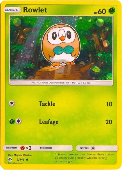 Rowlet - 9/149 (Cosmos Holo), Miscellaneous Cards & Products 009/149