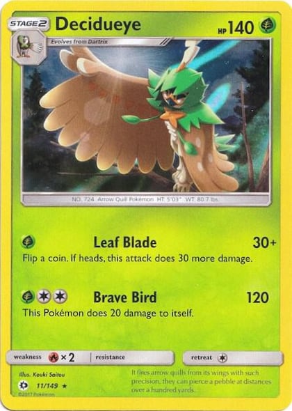 Decidueye - 11/149 (Water Web Holo), Miscellaneous Cards & Products 011/149